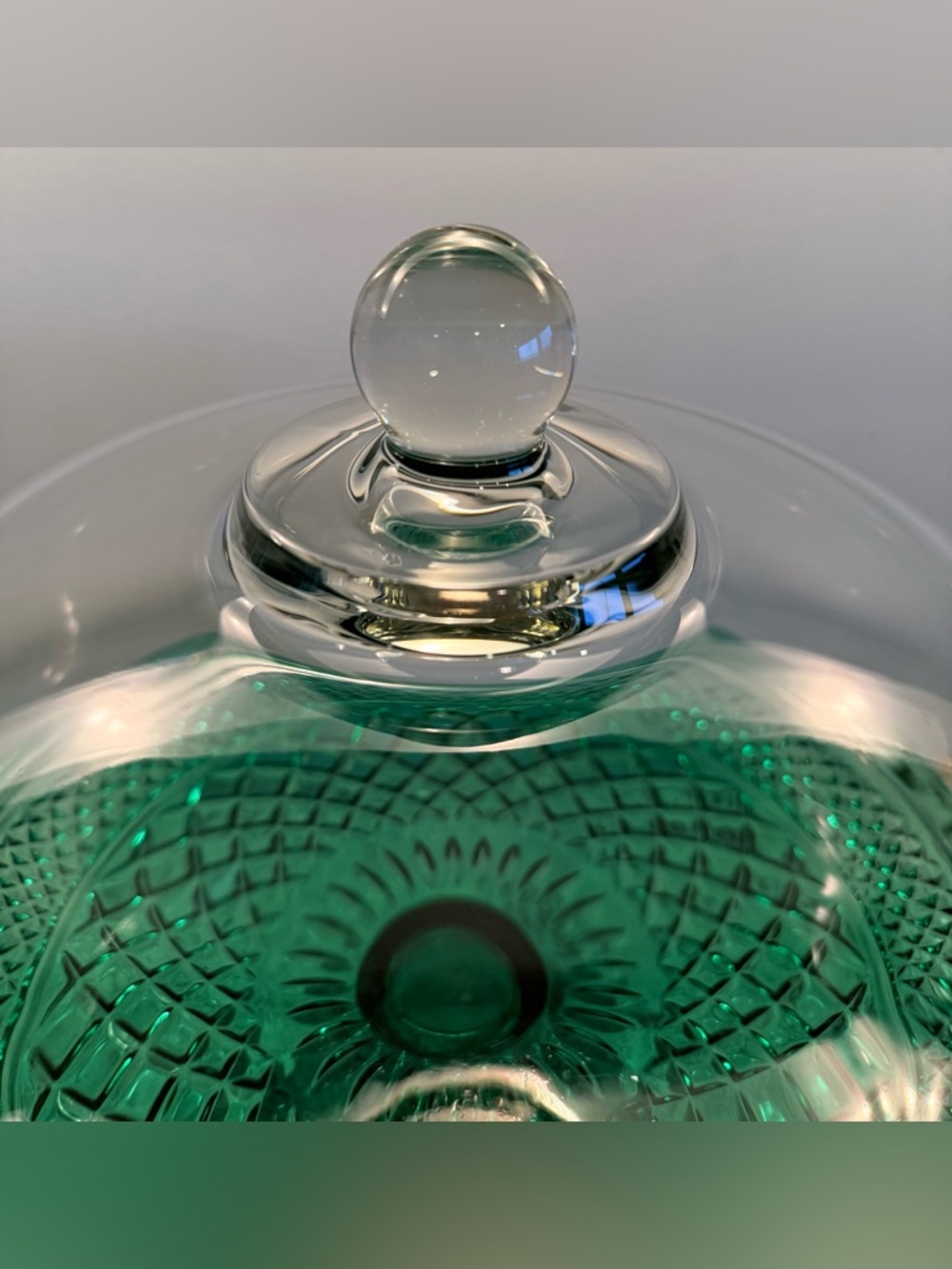 Anchor Hocking Wexford Emerald Green 2-Pc. Footed Cake Set Model #69080 IOB - Picture 7 of 16